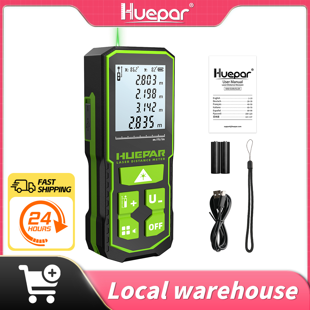 Industrial Laser Training - Huepar Laser-Entfernungsmesser, digitaler Laser-Entfernungsmesser, Messung 60