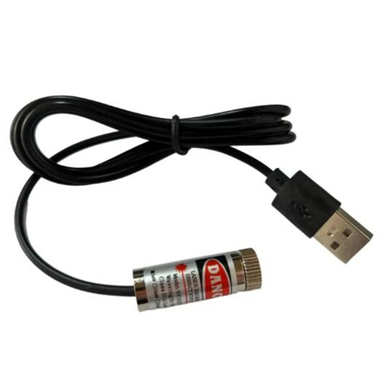 Industrial Laser Line Generator - USB-Anschluss-Lasermodul, 12 mm, 5 mW, einstellbarer