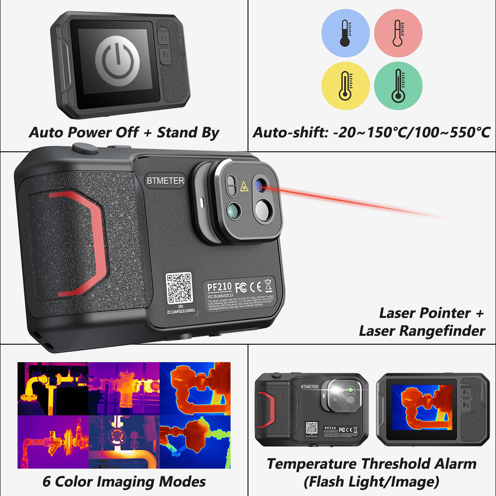 Industrial Handheld Laser - 256x192 Wärmebildkamera, tragbarer Infrarot-Imager -20 ℃