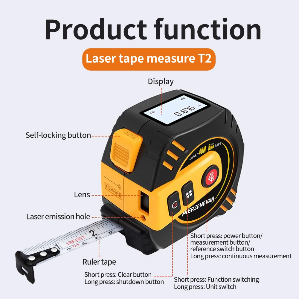 80m Laser-Messband Messwerkzeu – Industrial Laser Training Bewertung und Preis