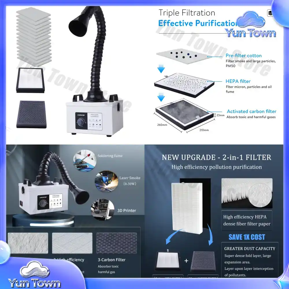 100W Motor Laser-Rauchfilter m – Industrial Laser Fume Extractor Bewertung und Preis