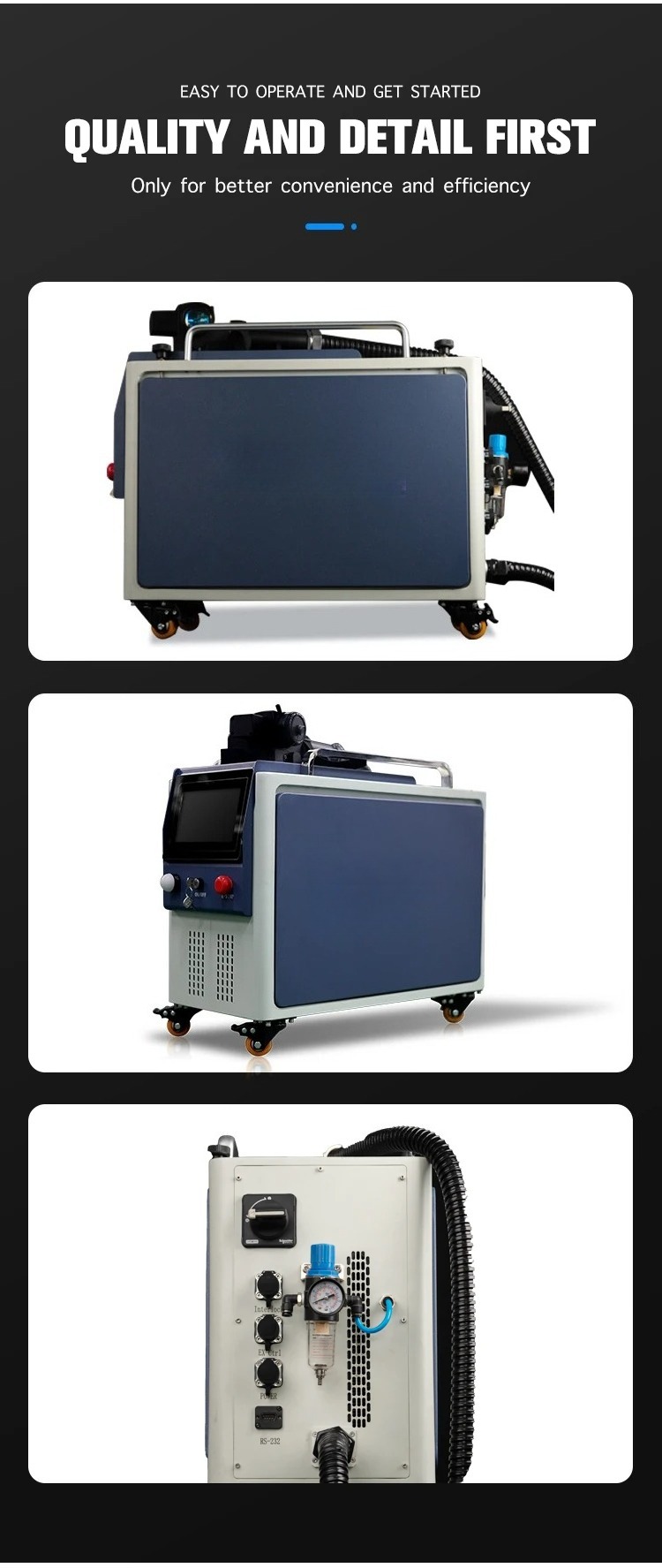 100W 200W 300W Puls-Laserreini – Industrial Laser Paint Remover Bewertung und Preis