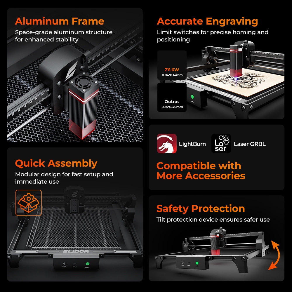 ELIDOR Z6 6W Lasergravierer un – Industrial Laser Blasting Bewertung und Preis