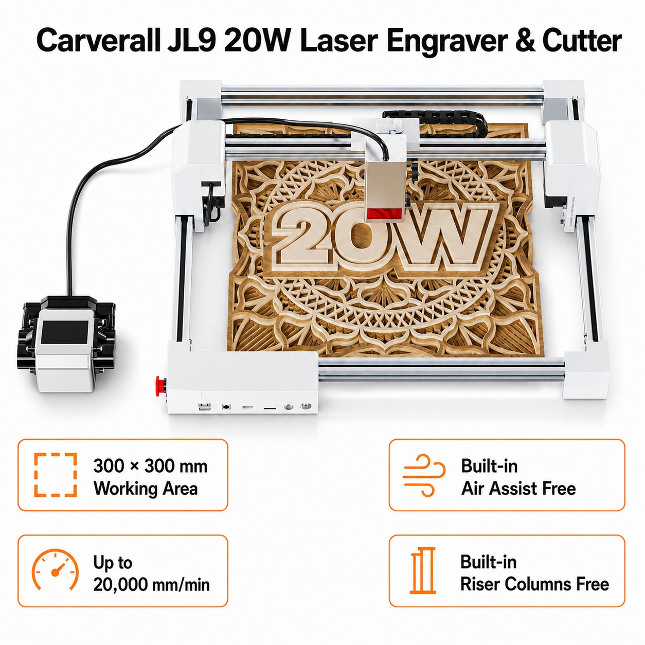 Carverall JL9 20W Laser-Gravie – Industrial Laser Blasting Bewertung und Preis